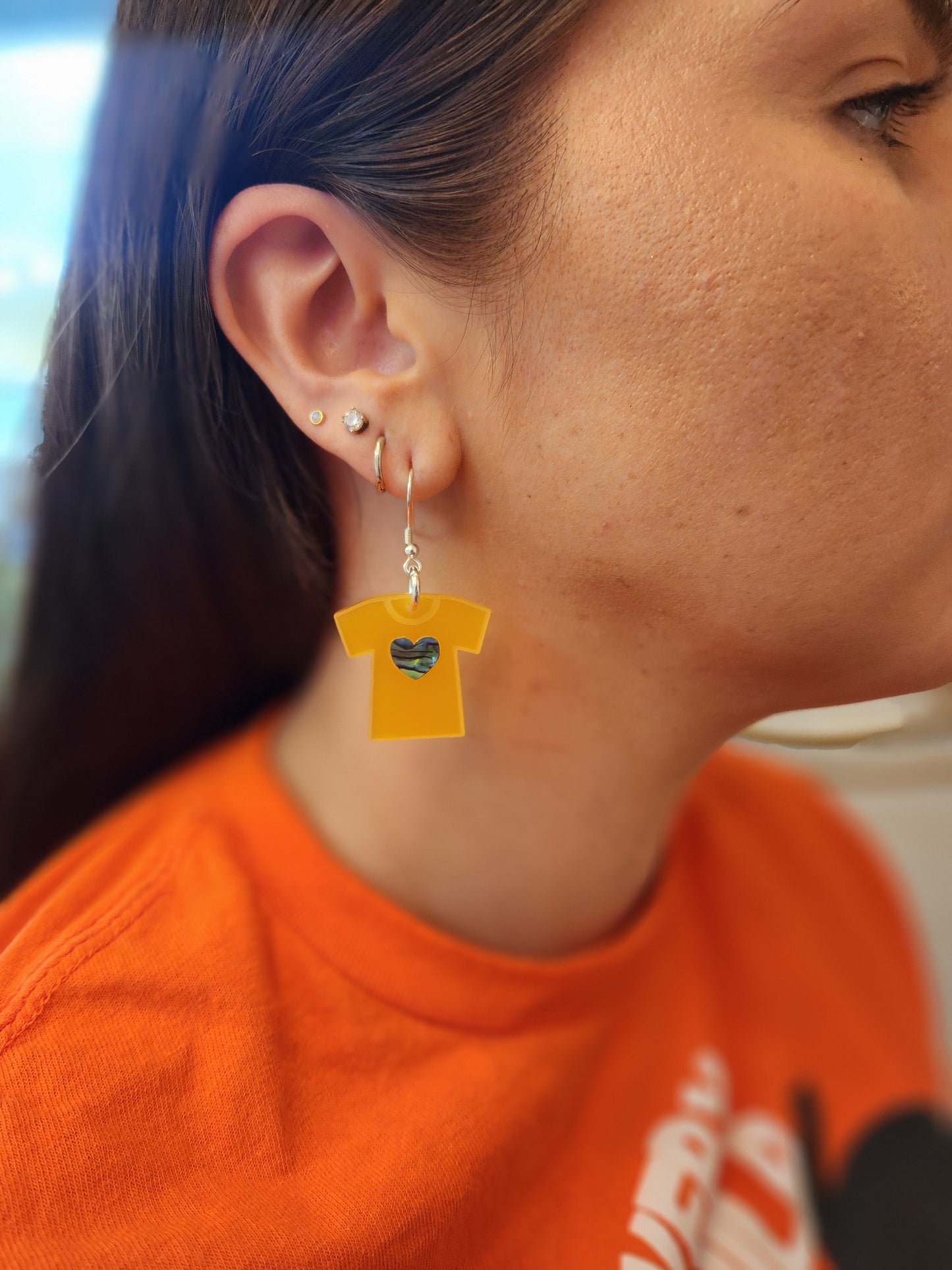 Orange Shirt Earrings