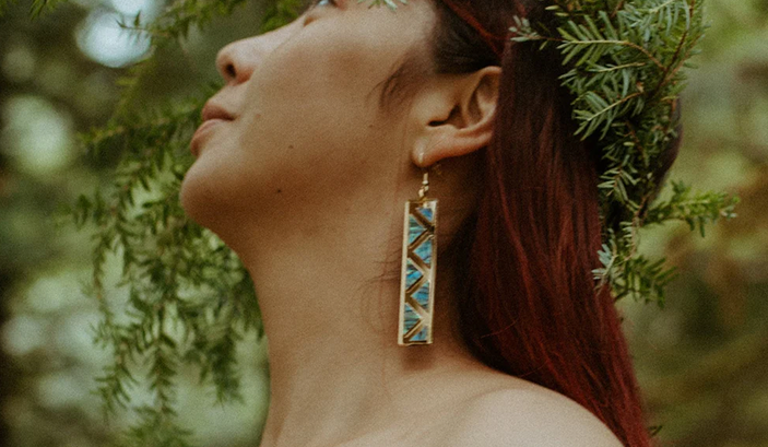 Copper Canoe Woman Banner