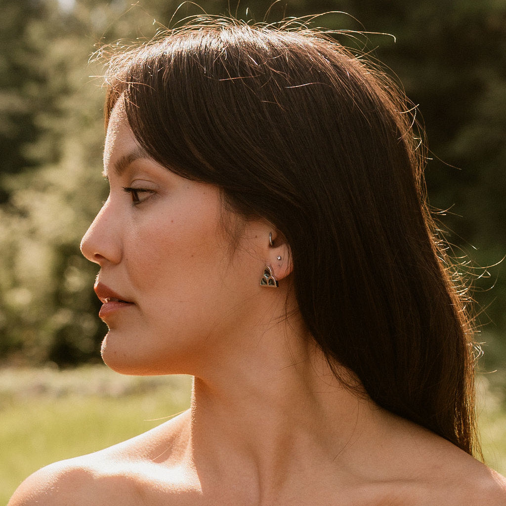 Coastal Desert Silver Metal Studs