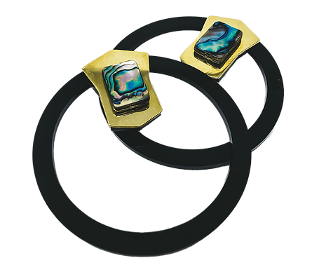 Copper Shield Hoop Earrings from Copper Canoe Woman Shop