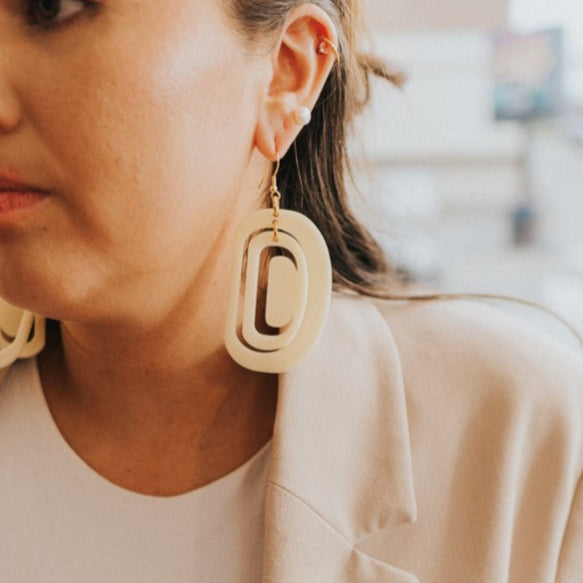 Large Ovoid Earring