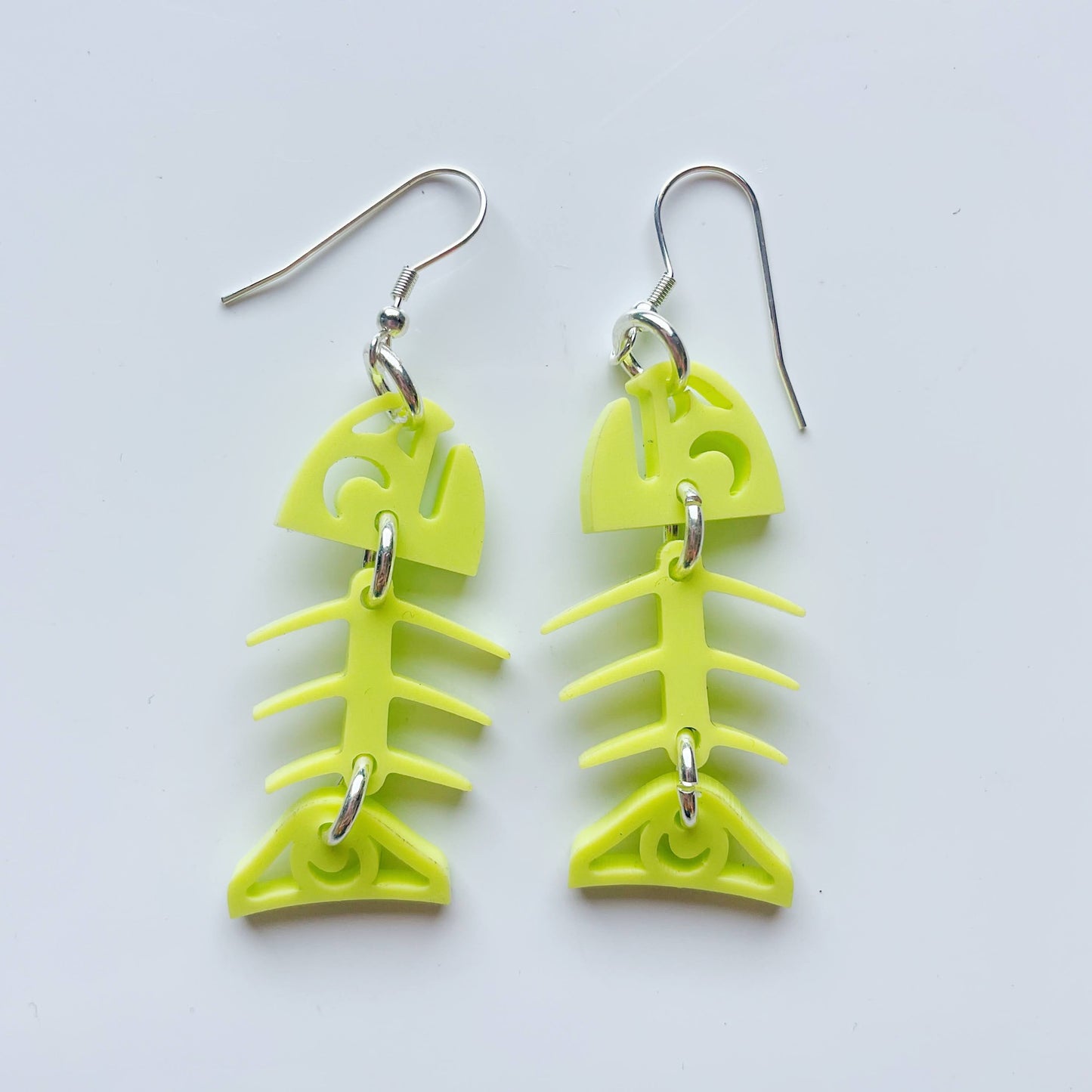 Neon Pear Small Salmon Ghost Earrings