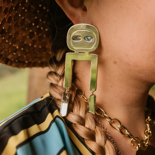 Witness me gold earrings