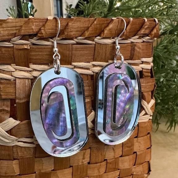 Small Ovoid Silver Mirror