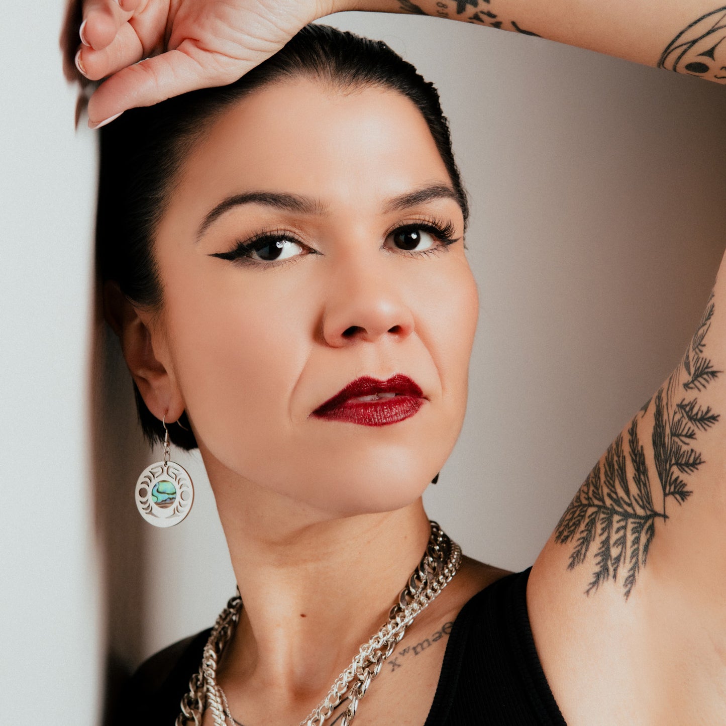 Metal New Moon Earring