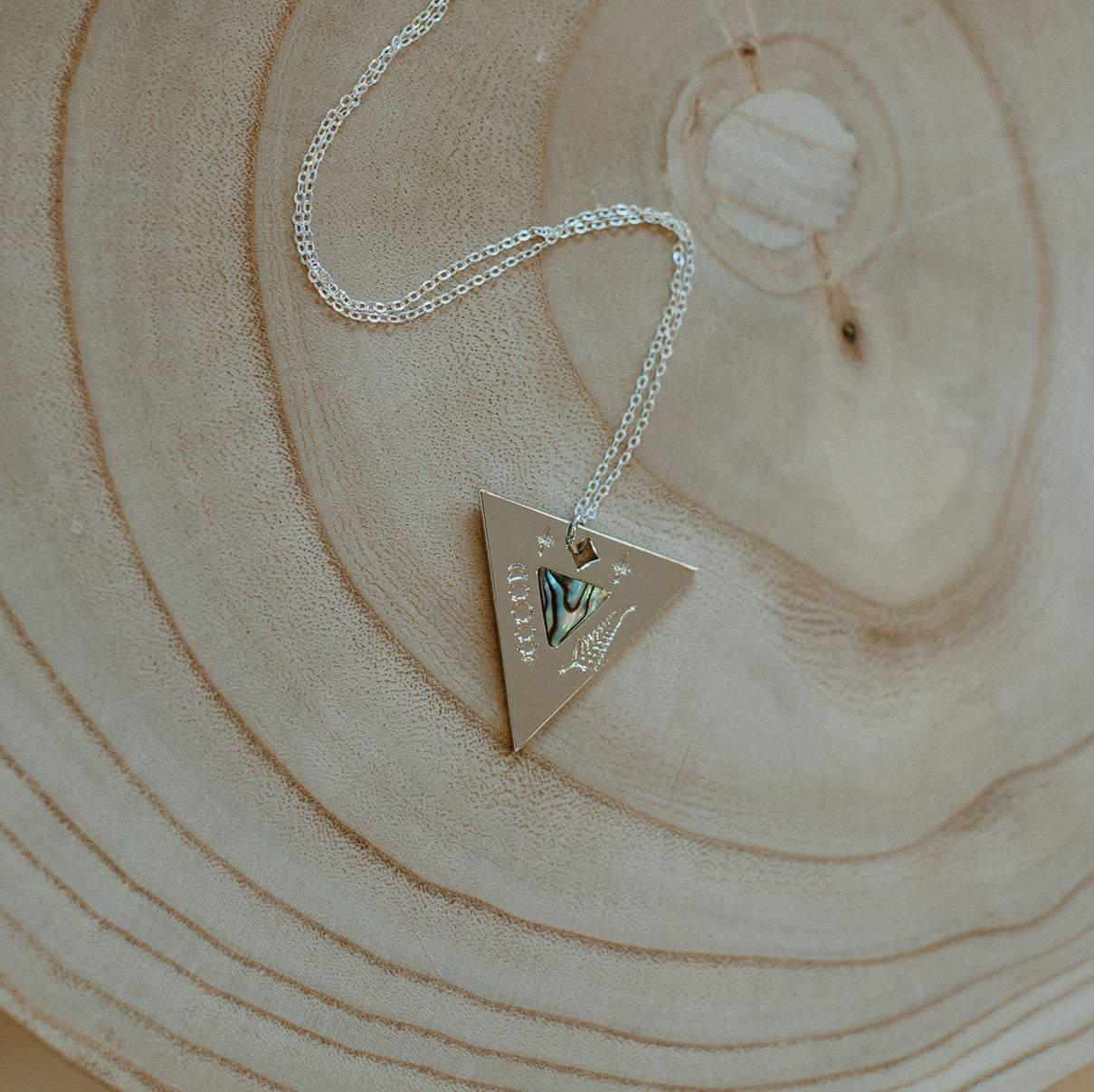 Metal Moon Time Necklace