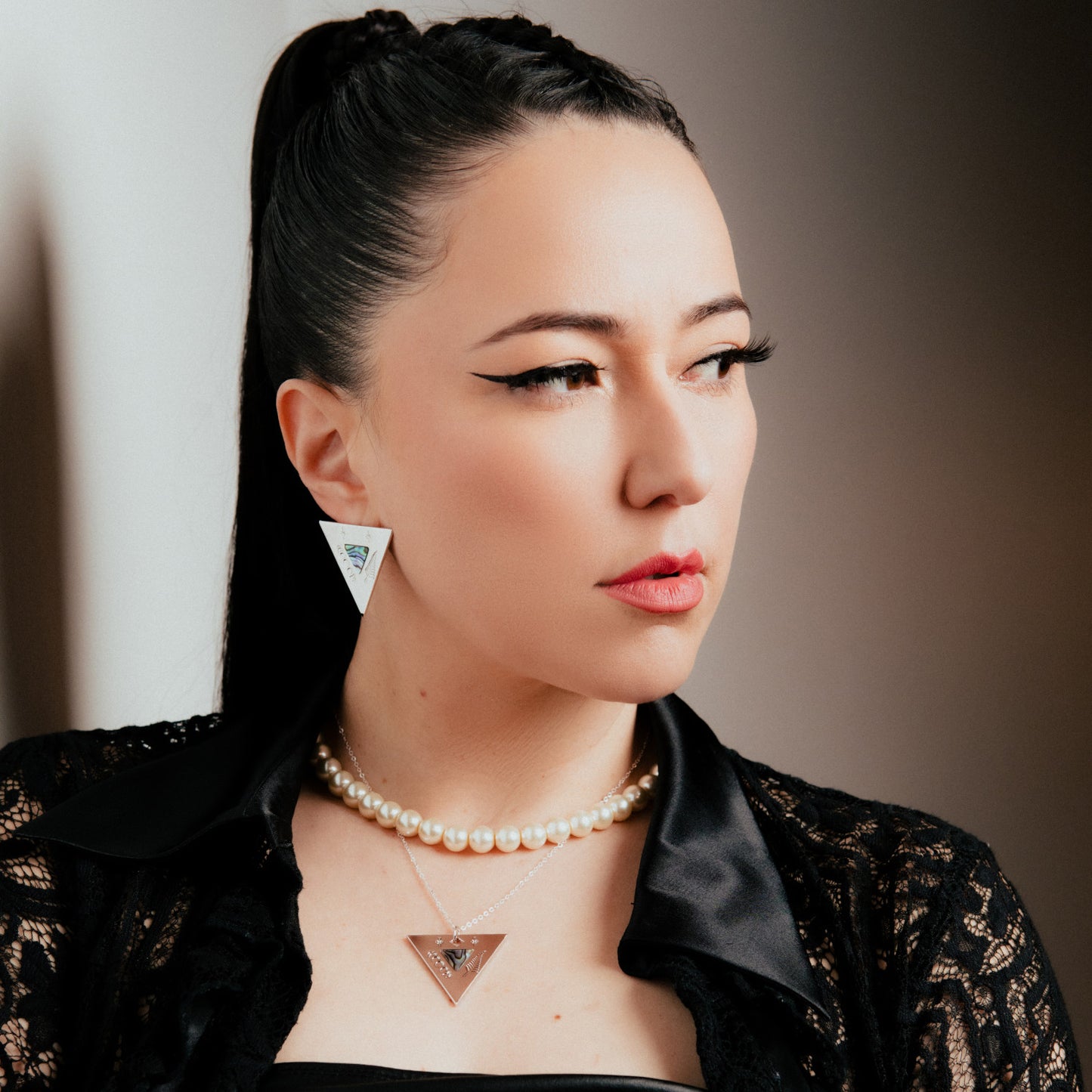 Metal Moon Time Necklace