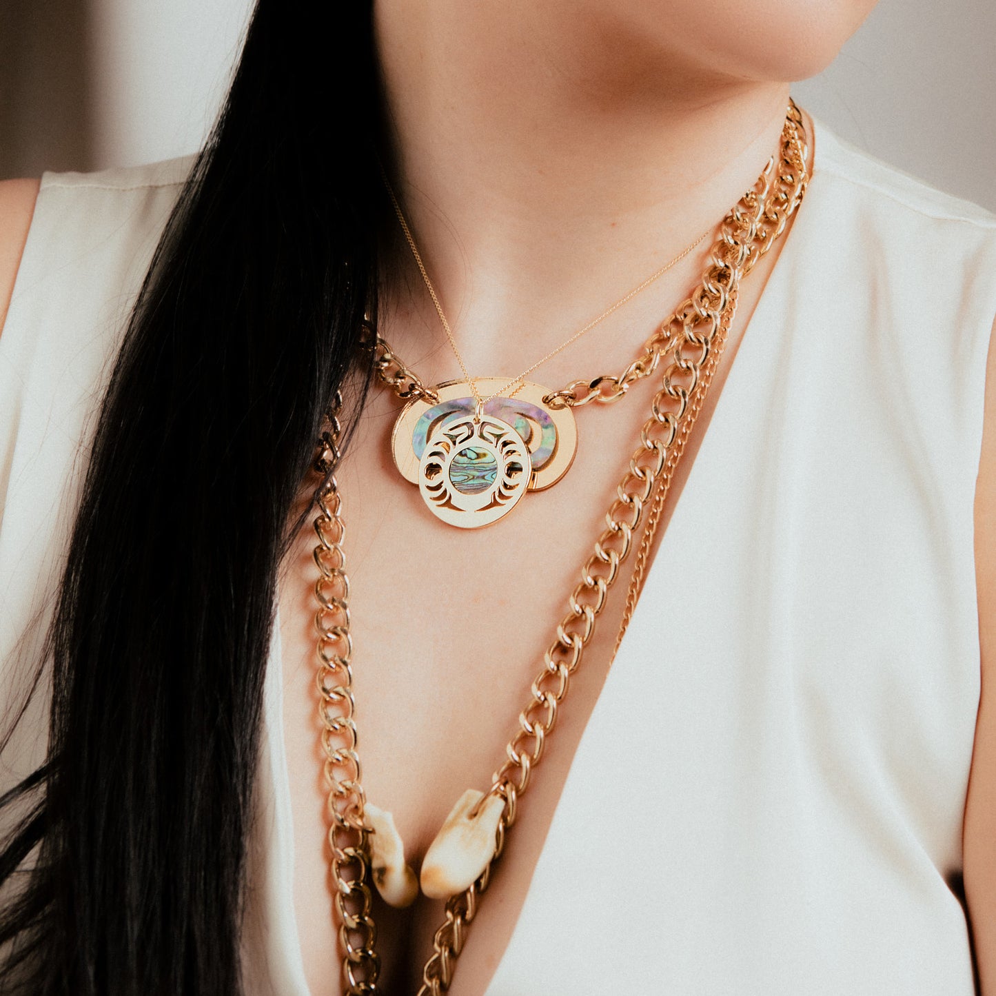 Metal New Moon Necklace