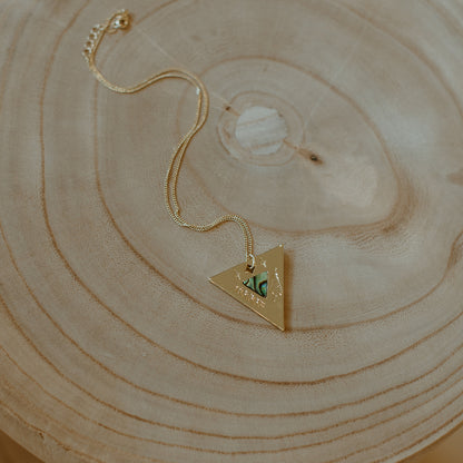 moon time necklace gold metal