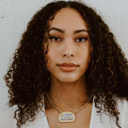Abalone Ovoid Choker Gold