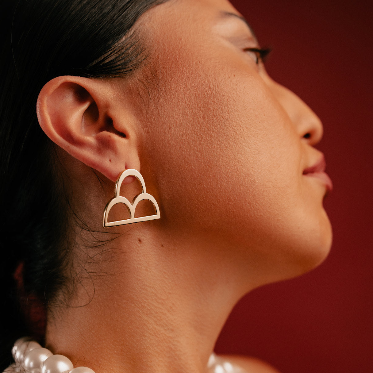 She dreamed of rain earrings in gold