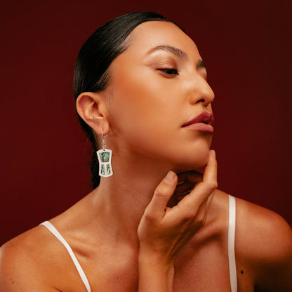Silver Metal Shells Earrings